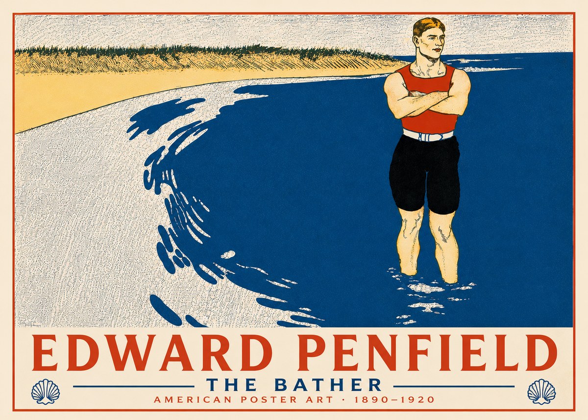 Edward Penfield The Bather No5 - Affiche