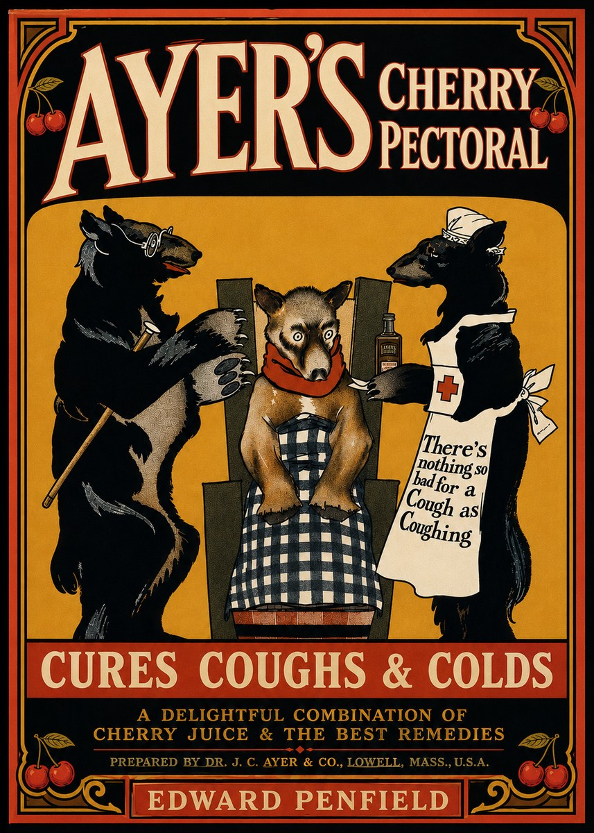 Edward Penfield Ayer's Cherry Pectoral No5 - Affiche