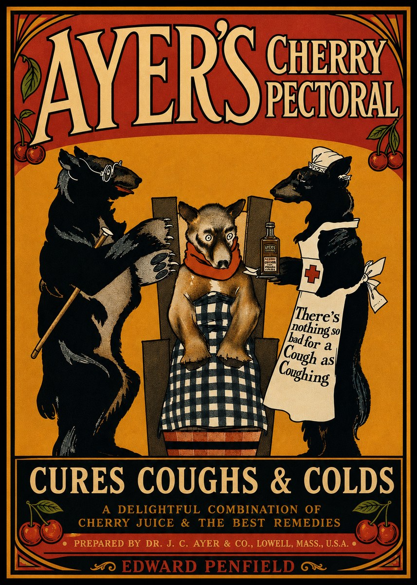 Edward Penfield Ayer's Cherry Pectoral No6 - Affiche