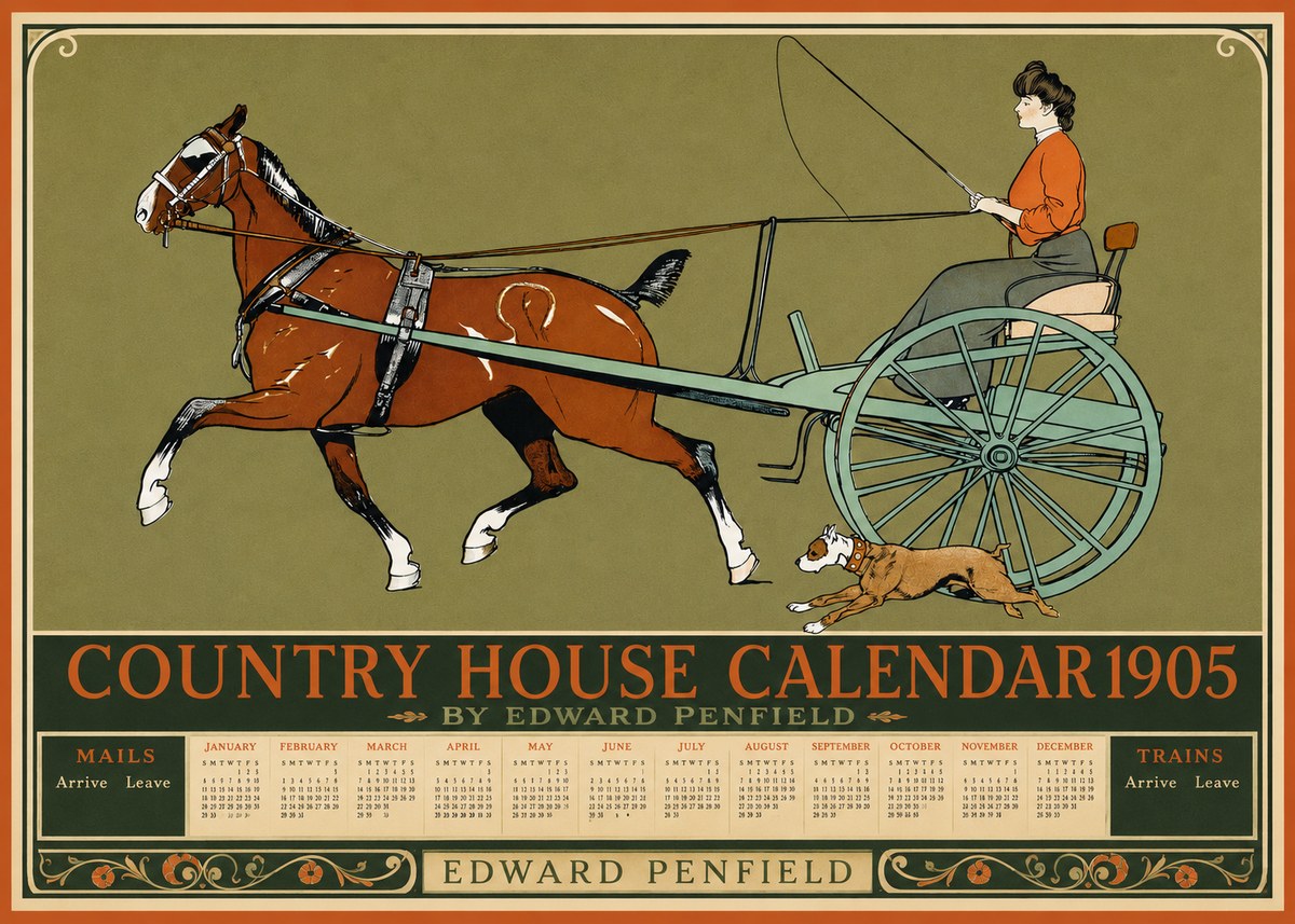 Edward Penfield Country House Calendar 1905 No2 - Affiche