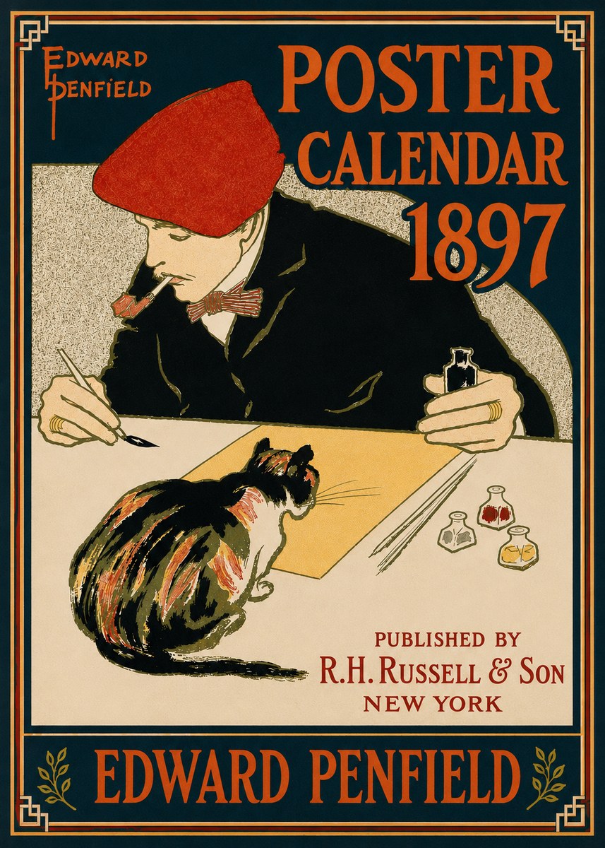 Edward Penfield Poster Calendar 1897 No4 - Affiche