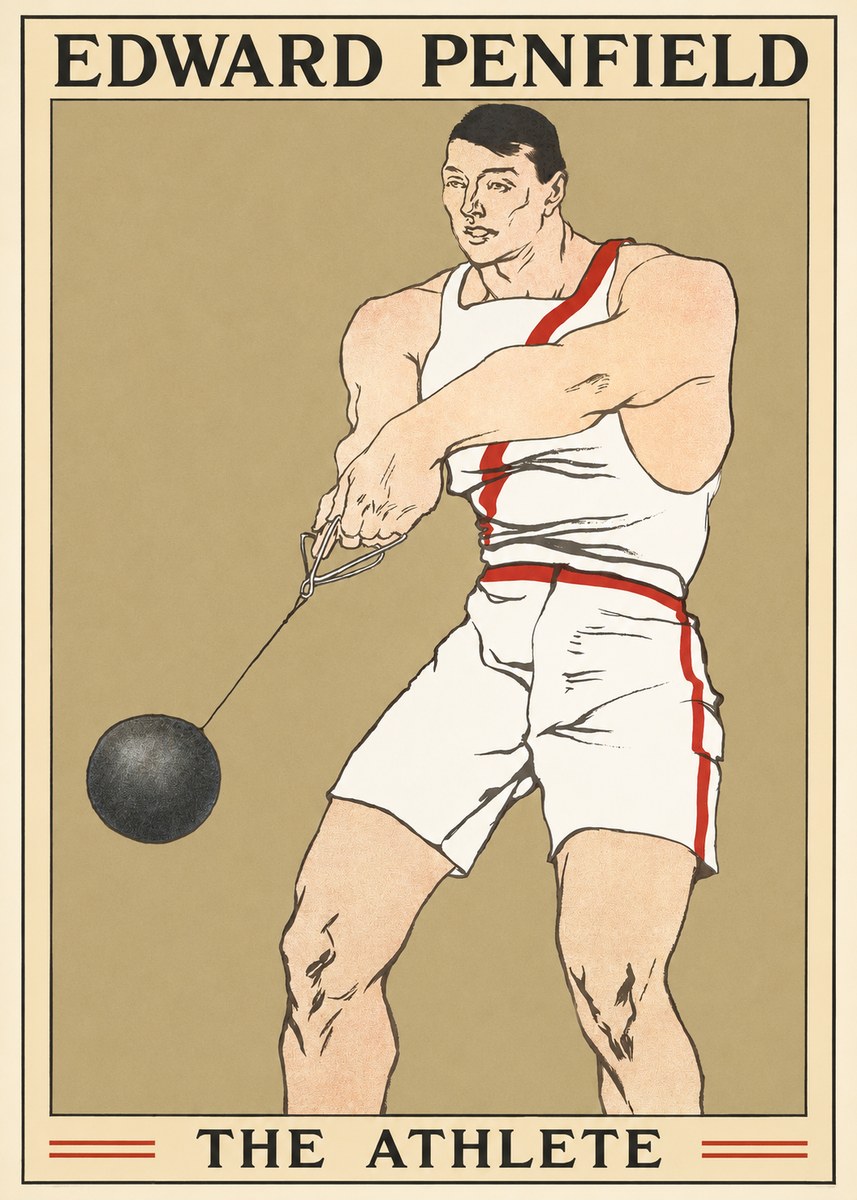 Edward Penfield The Athlete No1 - Affiche