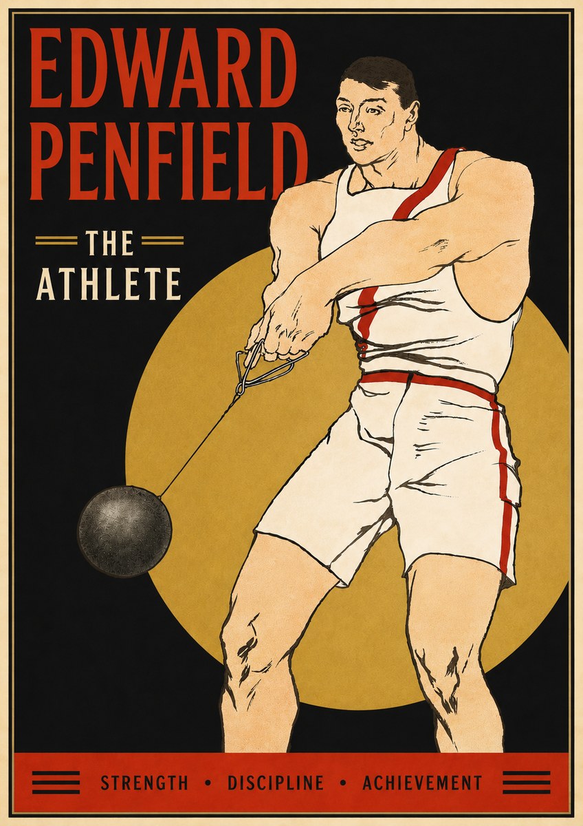 Edward Penfield The Athlete No5 - Affiche