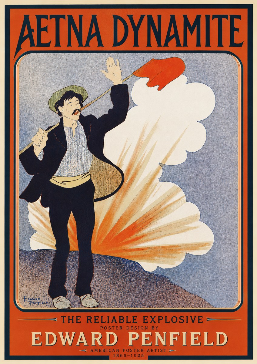 Edward Penfield Aetna Dynamite No4 - Affiche