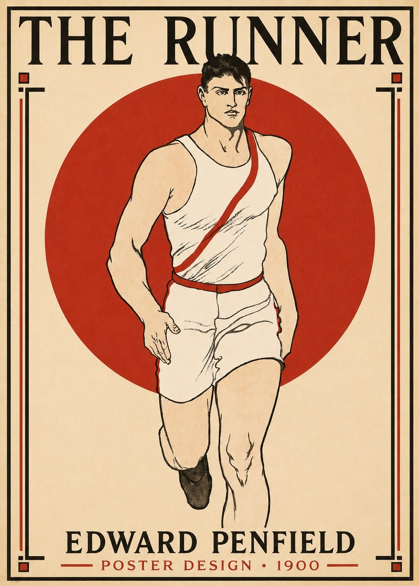 Edward Penfield The Runner No3 - Affiche