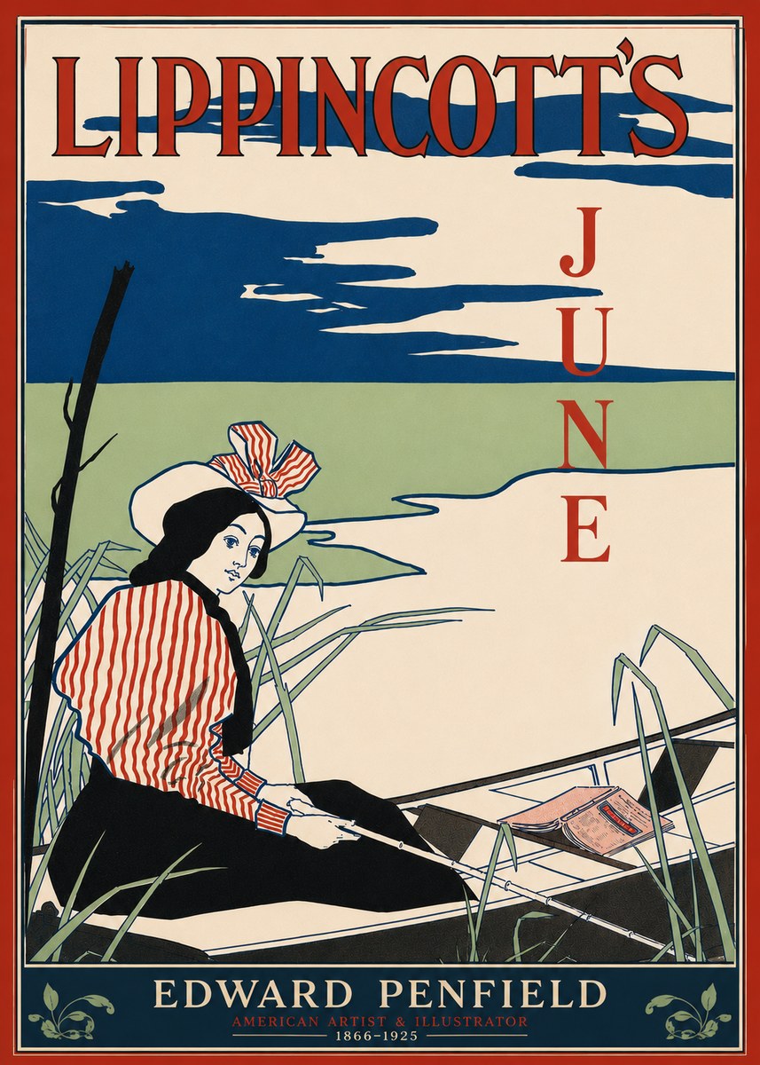 Edward Penfield Lippincott's June No5 - Affiche