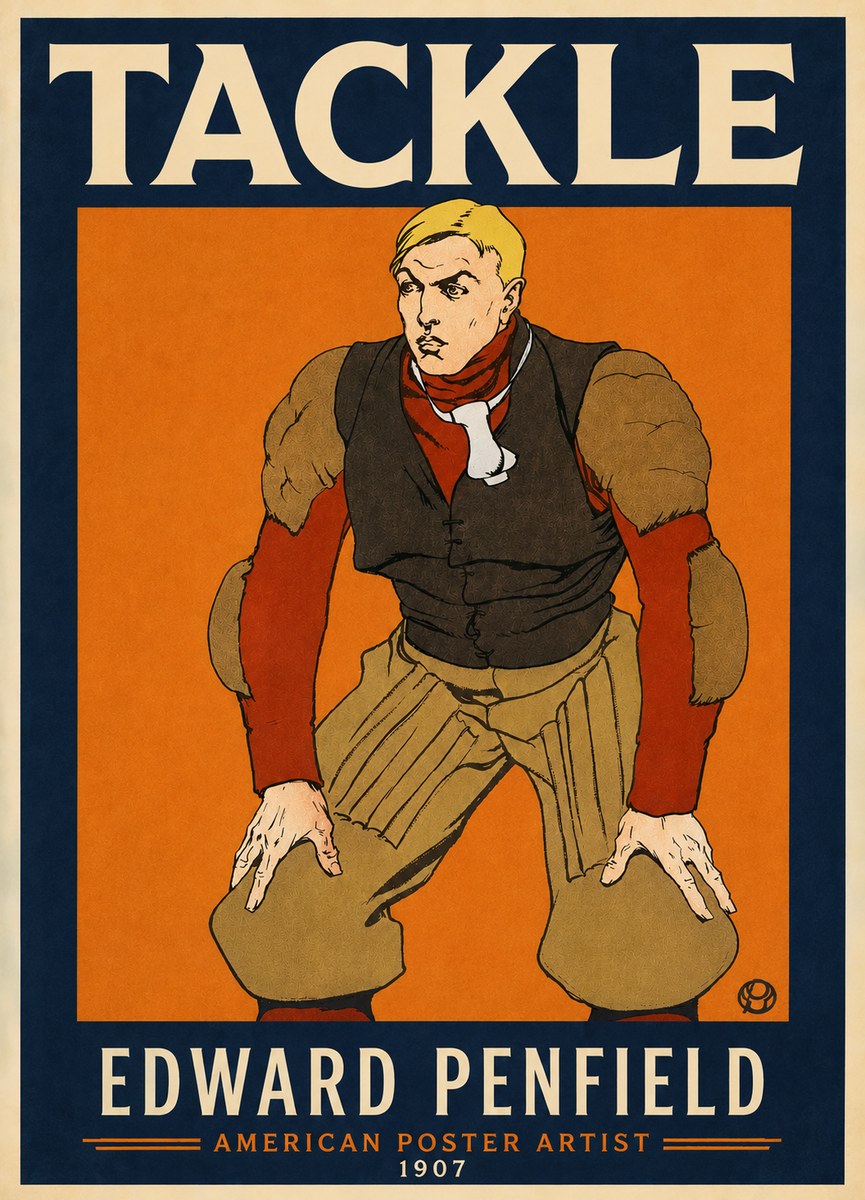 Edward Penfield Tackle No4 - Affiche