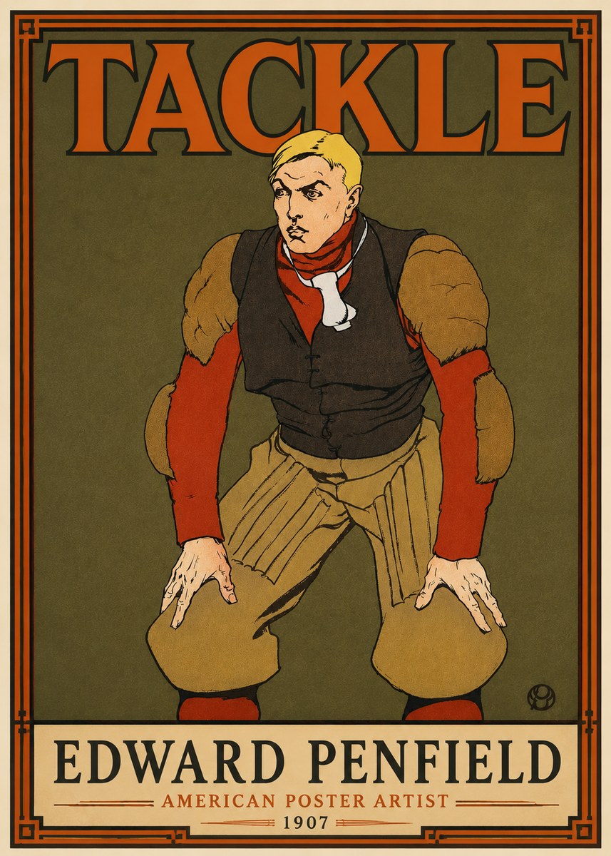 Edward Penfield Tackle No5 - Affiche