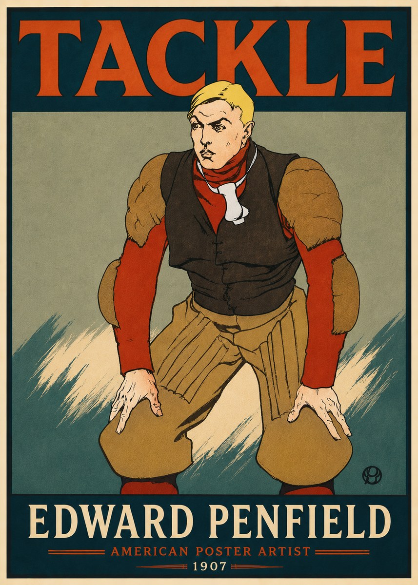 Edward Penfield Tackle No6 - Affiche