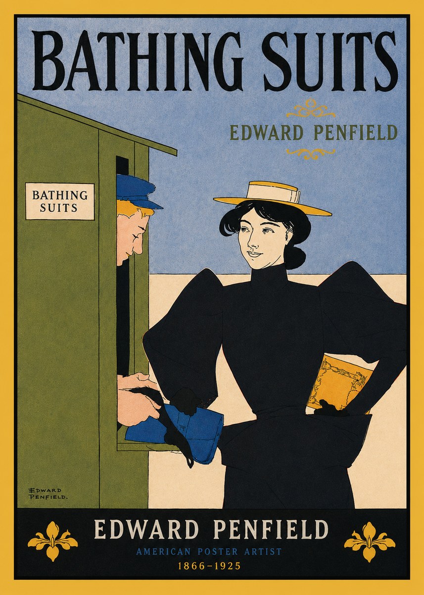 Edward Penfield Bathing Suits No3 - Affiche