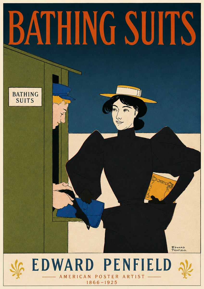 Edward Penfield Bathing Suits No4 - Affiche