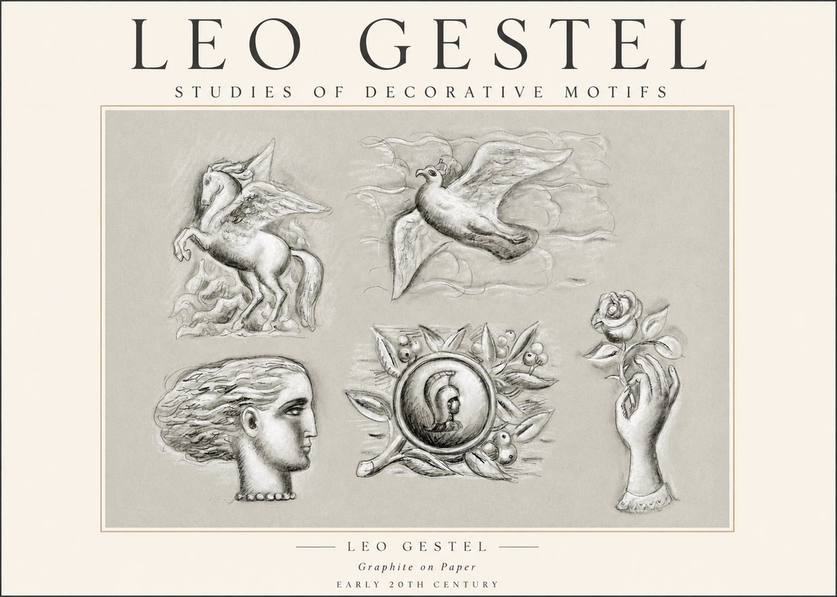 Leo Gestel Studies of Decorative Motifs No1 - Affiche