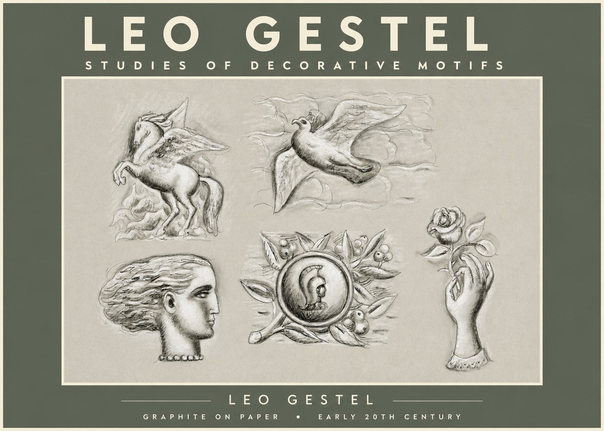 Leo Gestel Studies of Decorative Motifs No2 - Affiche