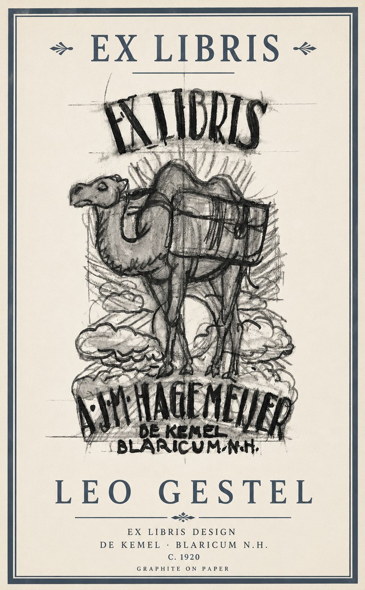 Leo Gestel Ex Libris Design No3 - Affiche