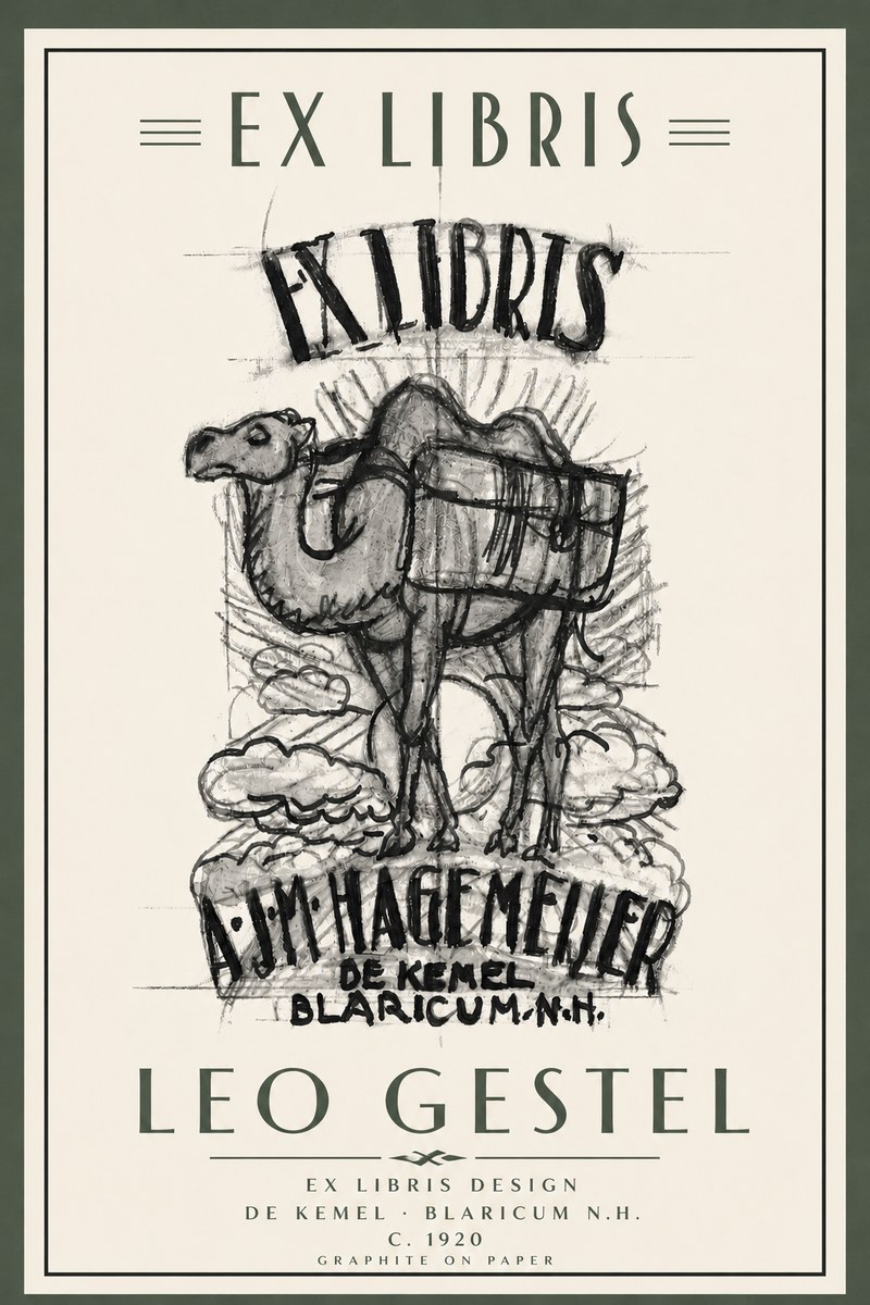 Leo Gestel Ex Libris Design No5 - Affiche