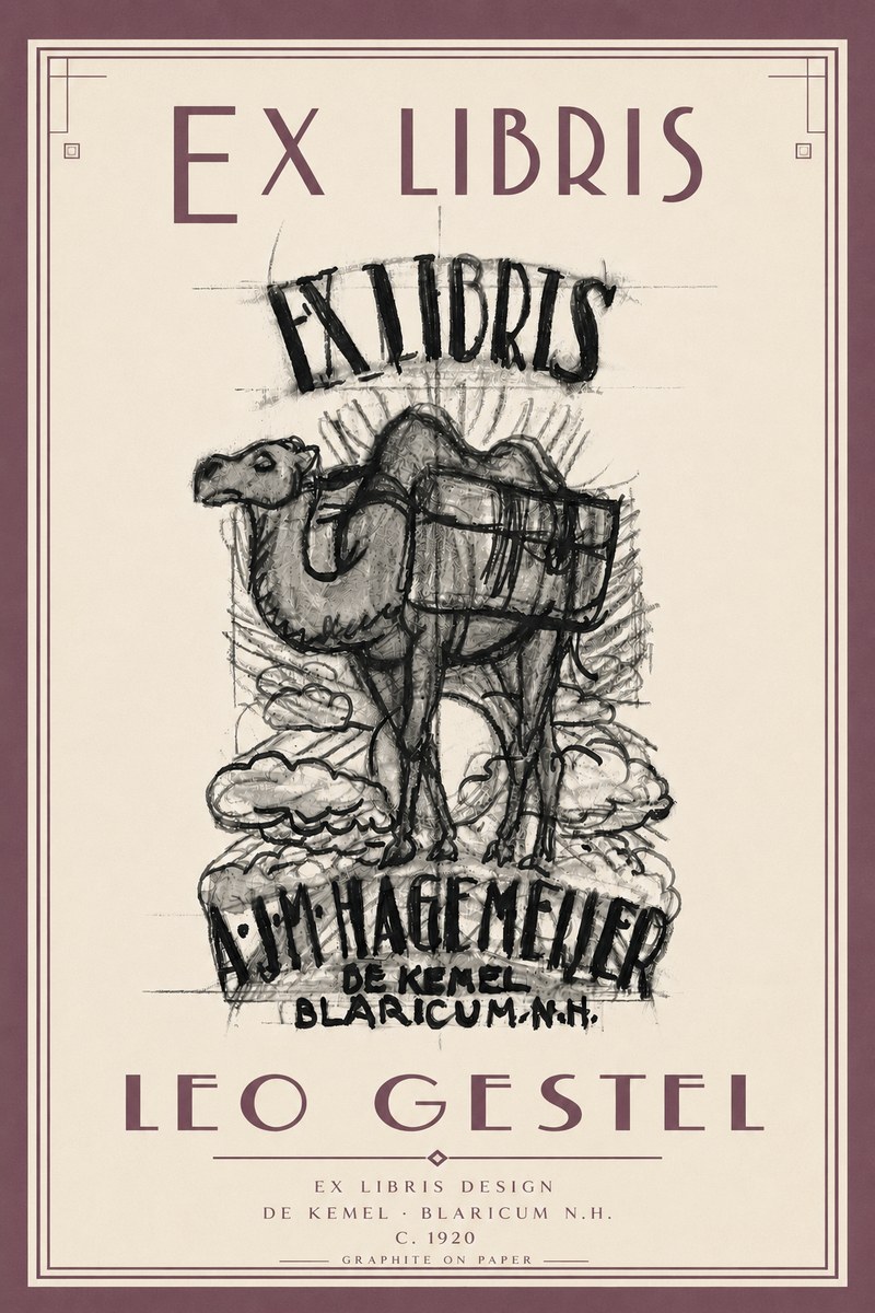 Leo Gestel Ex Libris Design No6 - Affiche