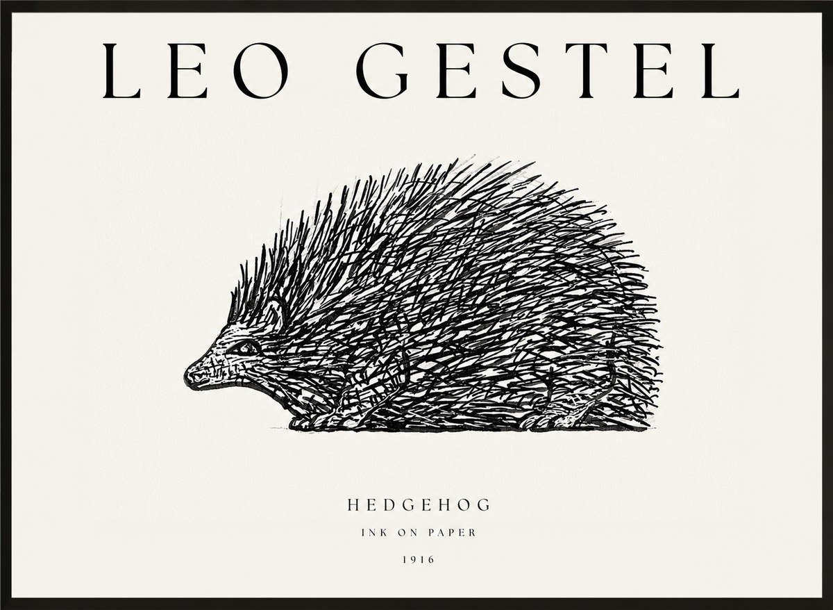 Leo Gestel Hedgehog No1 - Affiche