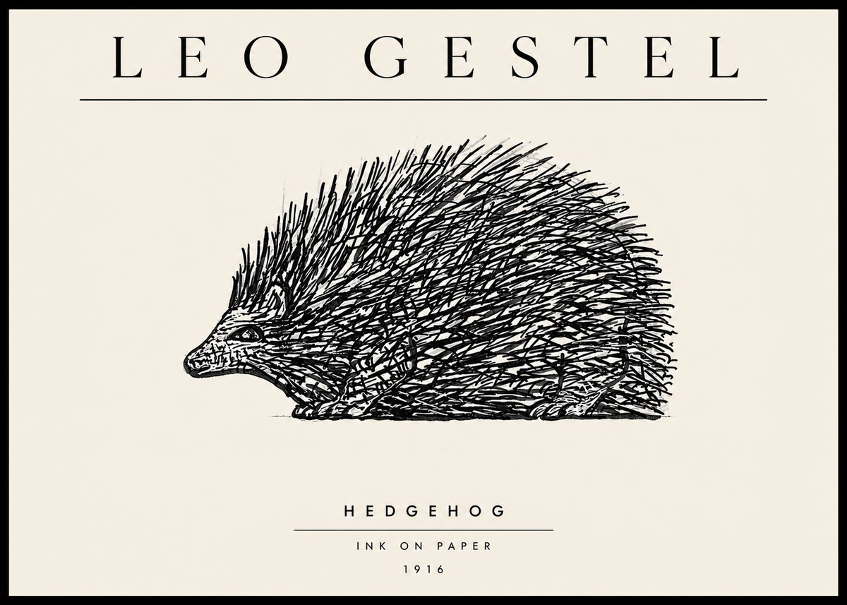 Leo Gestel Hedgehog No3 - Affiche