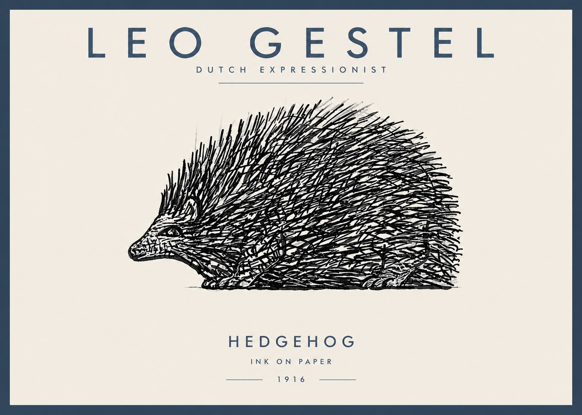 Leo Gestel Hedgehog No4 - Affiche