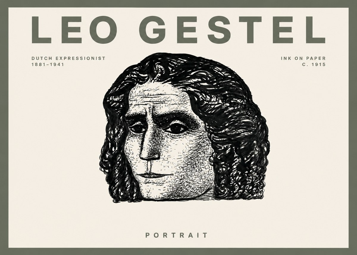 Leo Gestel Portrait No2 - Affiche