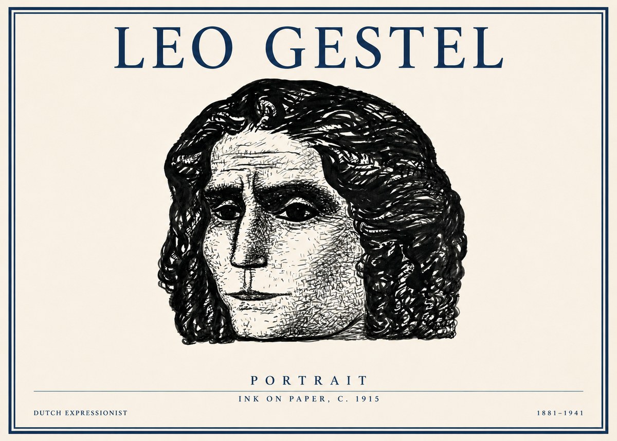 Leo Gestel Portrait No3 - Affiche