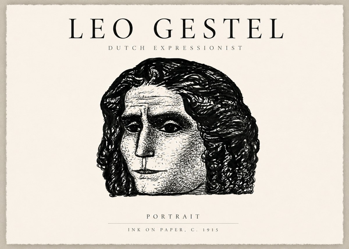 Leo Gestel Portrait No6 - Affiche