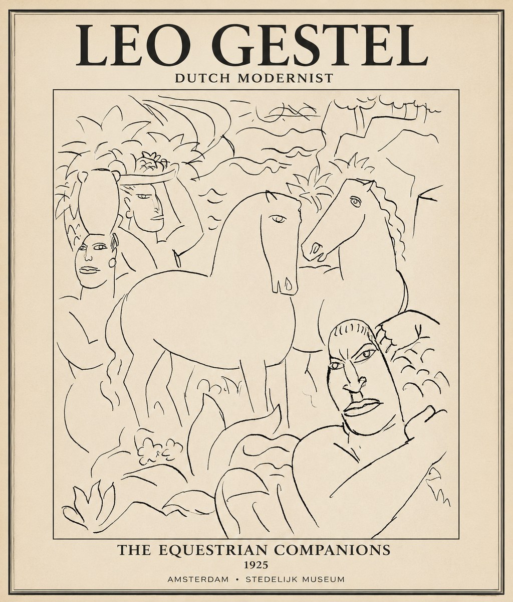 Leo Gestel The Equestrian Companions No1 - Affiche