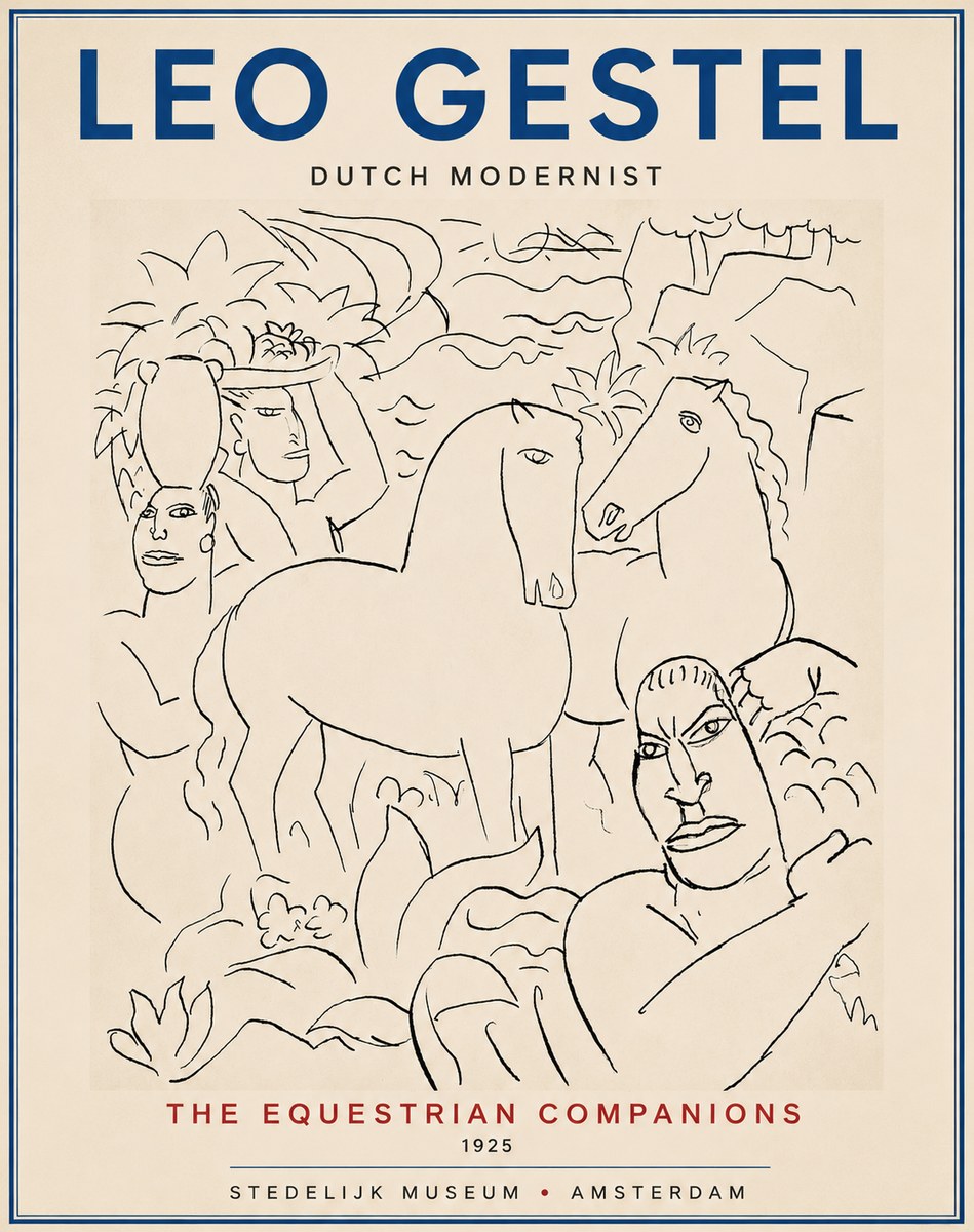 Leo Gestel The Equestrian Companions No4 - Affiche