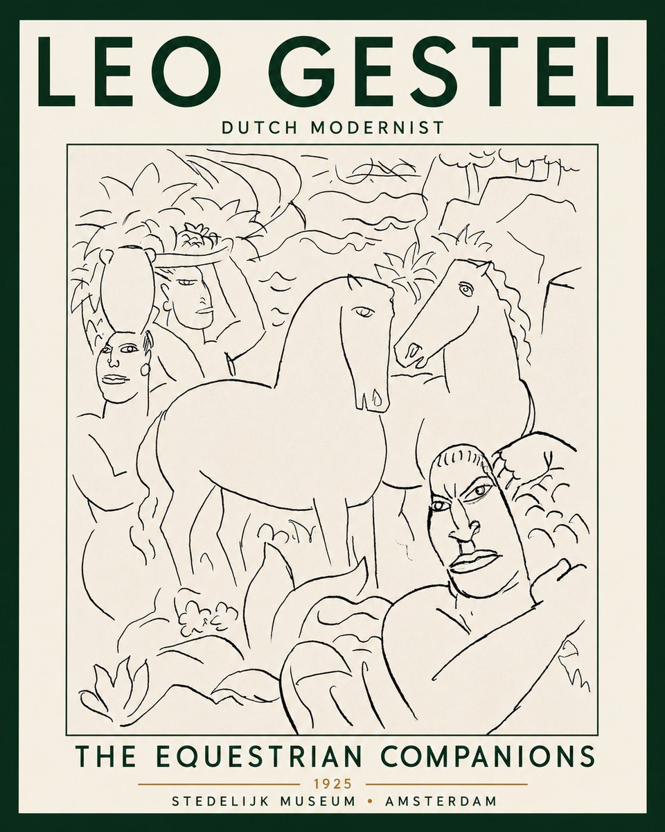 Leo Gestel The Equestrian Companions No5 - Affiche