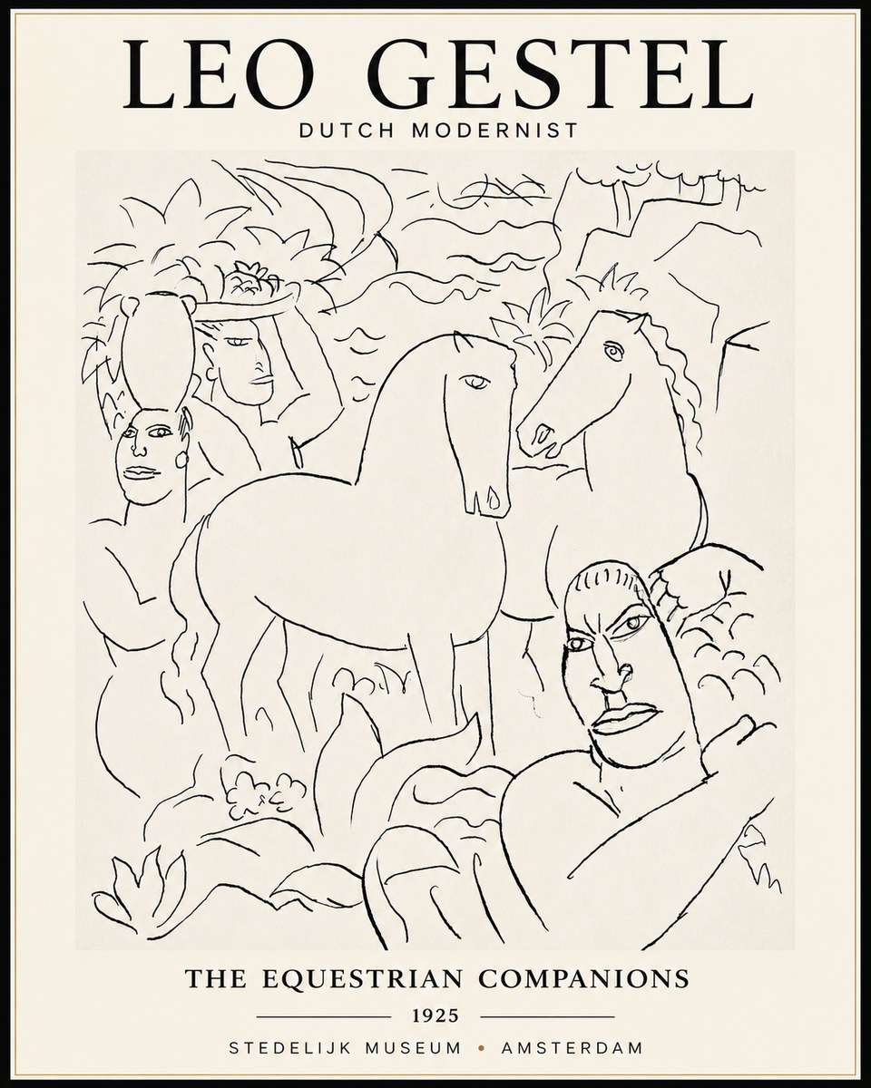 Leo Gestel The Equestrian Companions No6 - Affiche