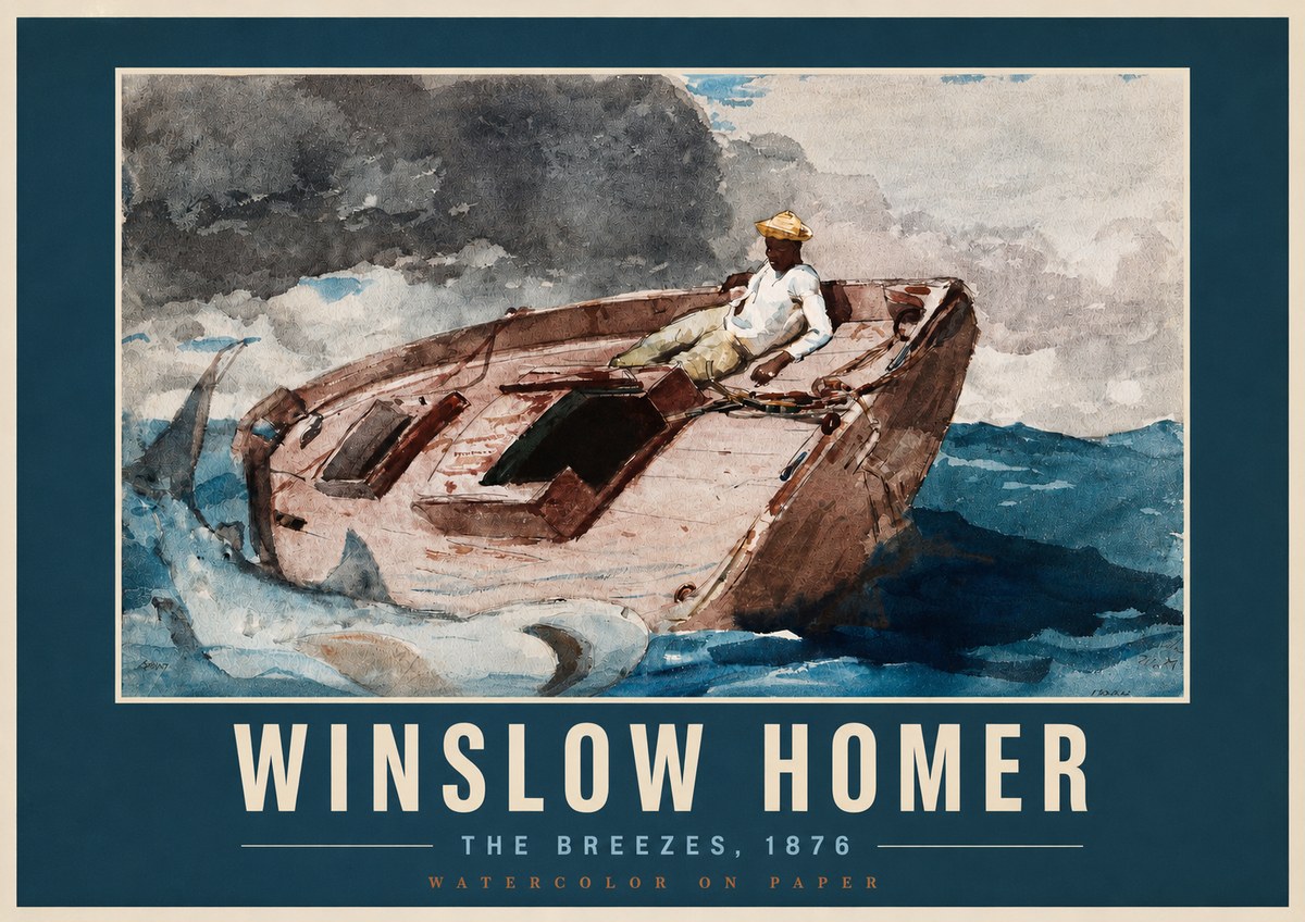 Winslow Homer The Breezes No2 - Affiche