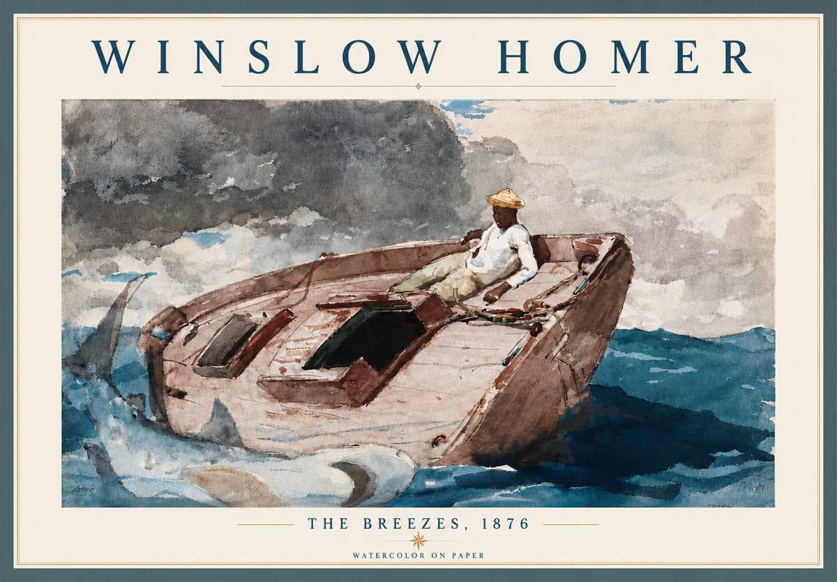 Winslow Homer The Breezes No6 - Affiche