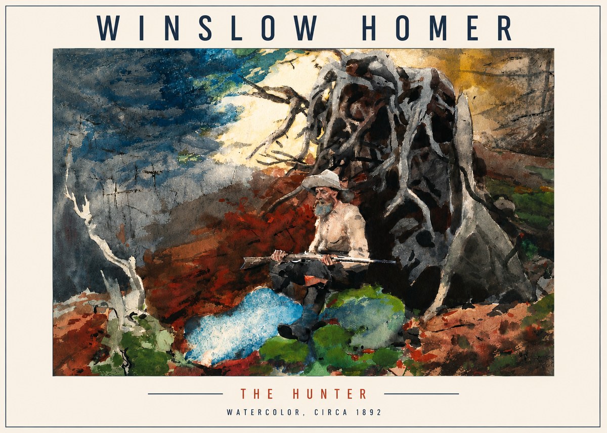 Winslow Homer The Hunter No4 - Affiche
