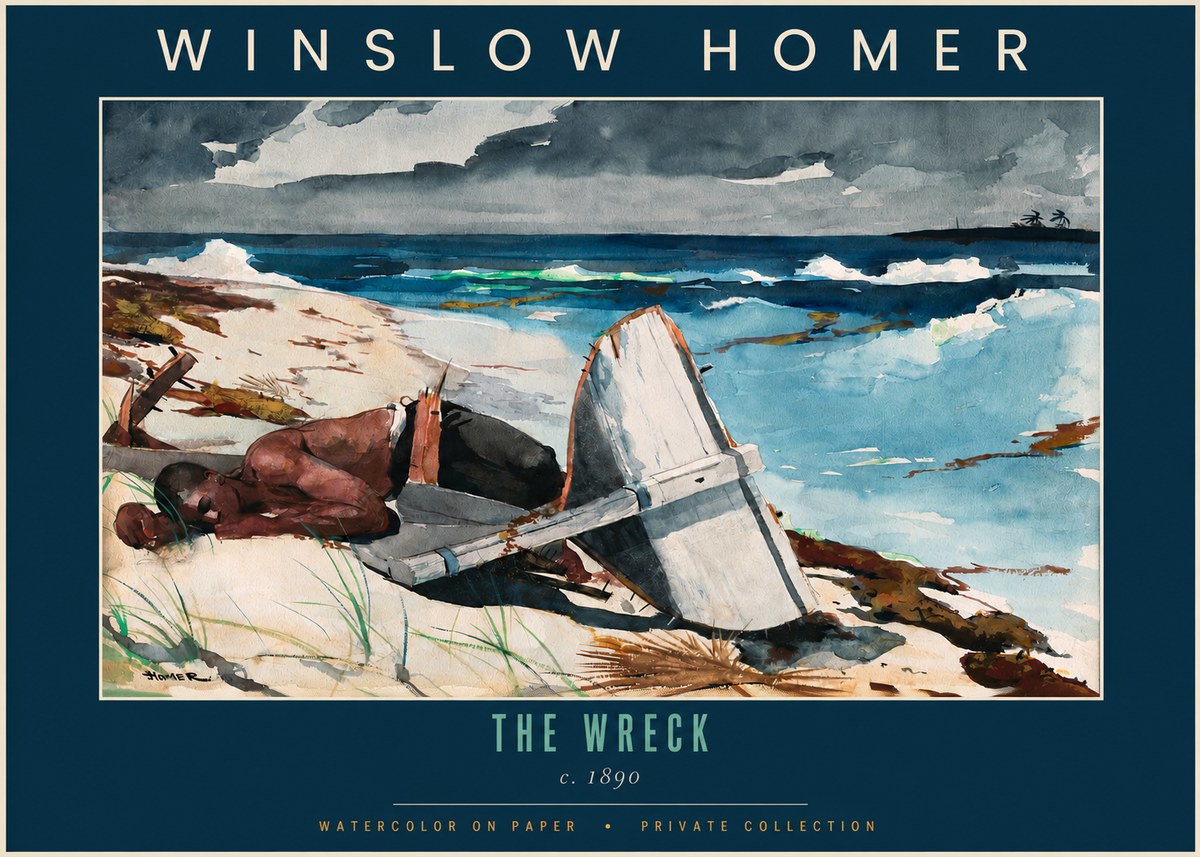 Winslow Homer The Wreck No2 - Affiche