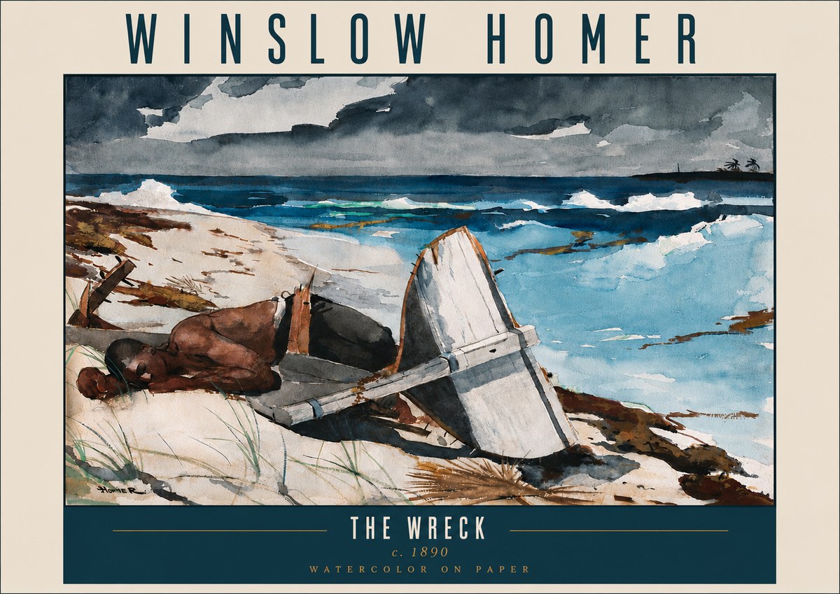 Winslow Homer The Wreck No5 - Affiche
