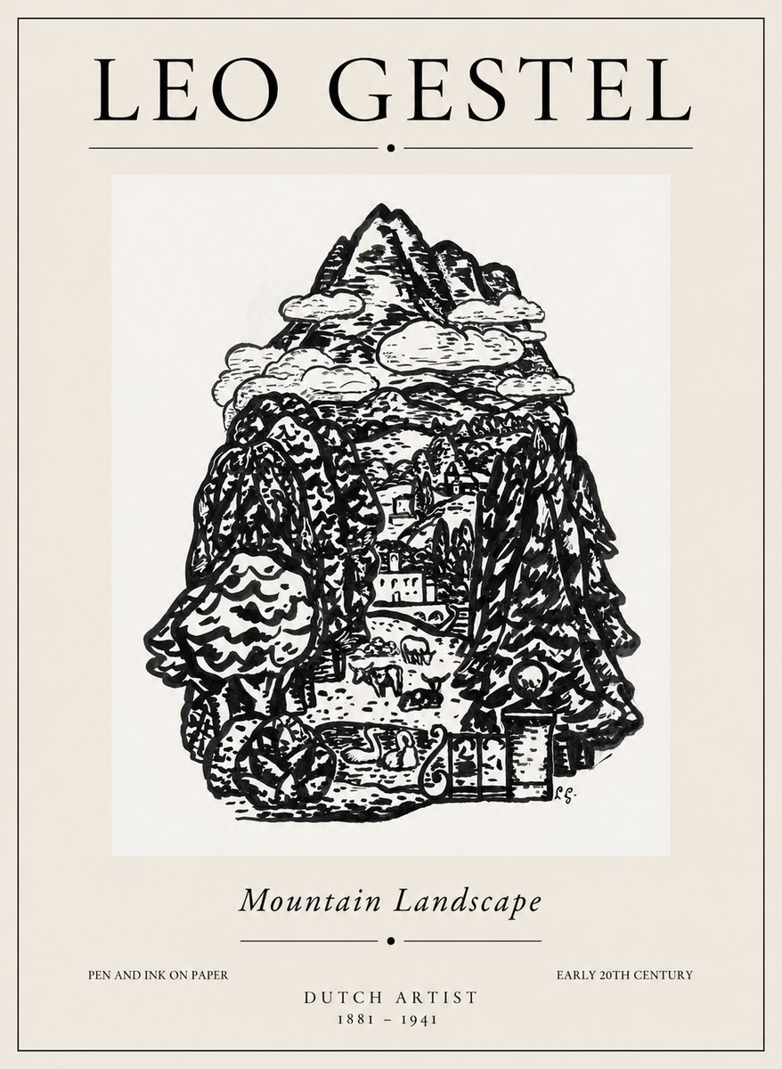 Leo Gestel Mountain Landscape No1 - Affiche