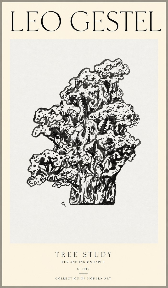 Leo Gestel Tree Study No1 - Affiche