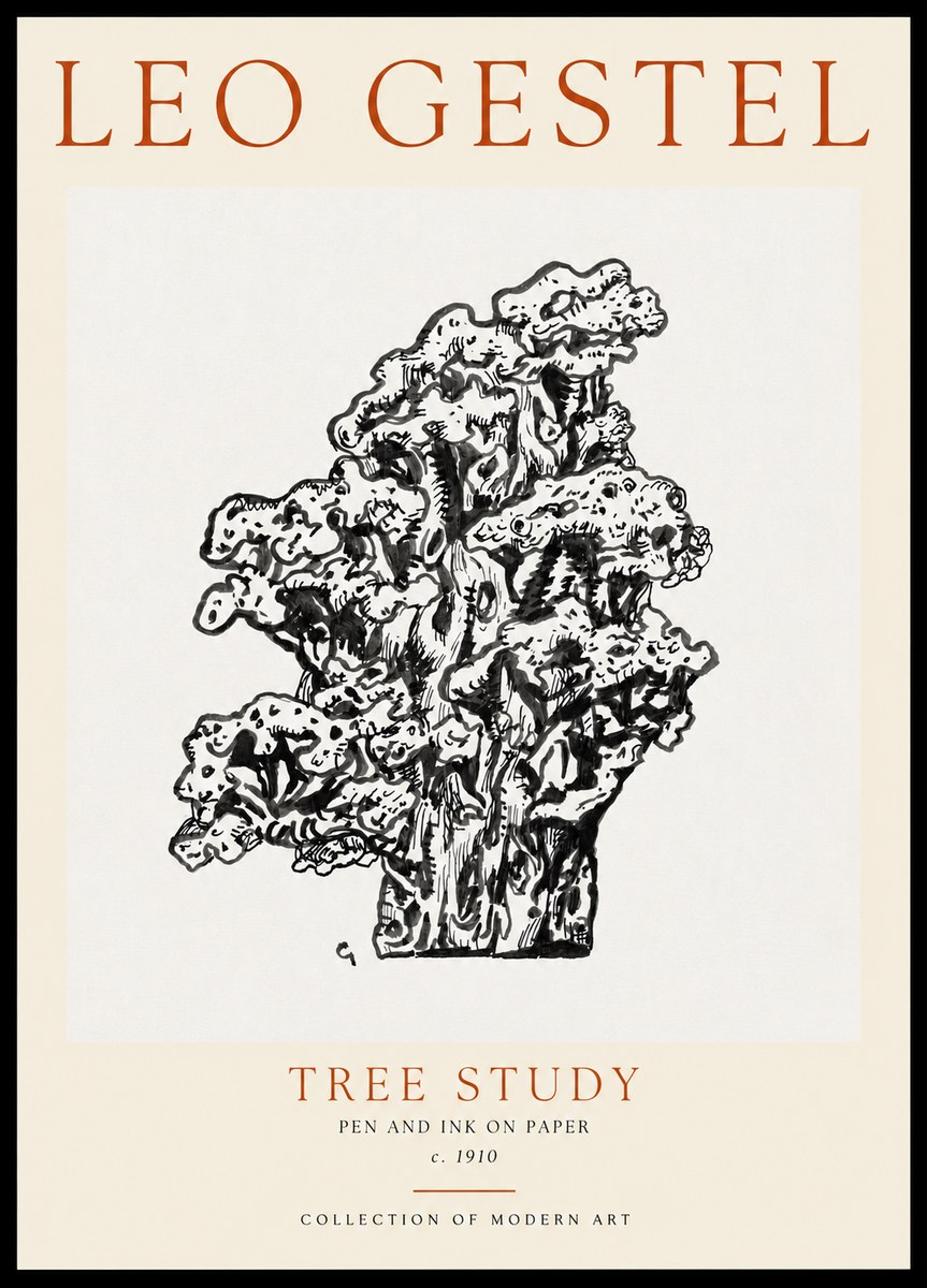 Leo Gestel Tree Study No3 - Affiche