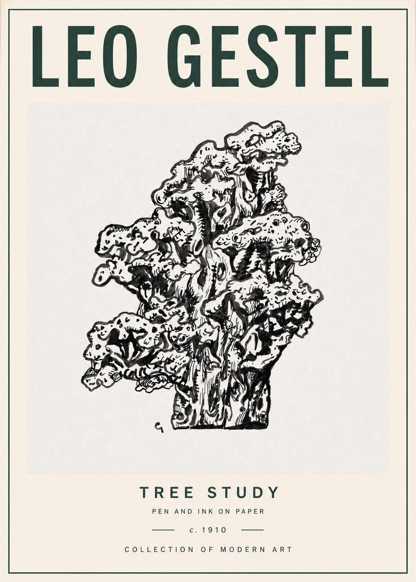Leo Gestel Tree Study No4 - Affiche