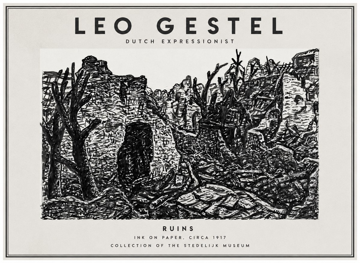 Leo Gestel Ruins No1 - Affiche