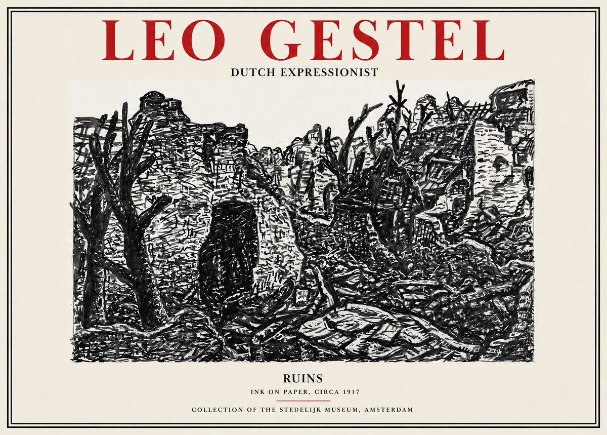 Leo Gestel Ruins No2 - Affiche