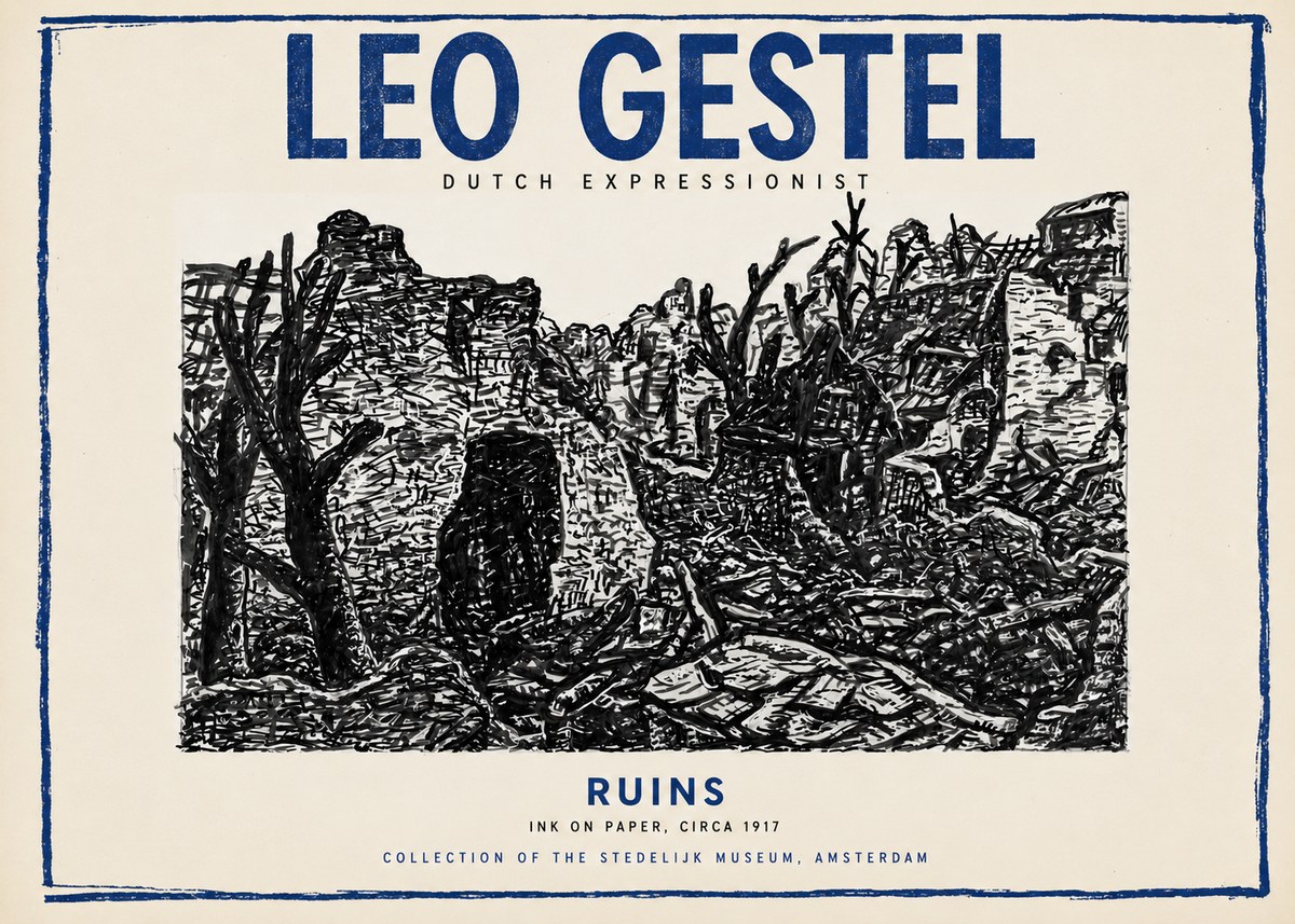 Leo Gestel Ruins No3 - Affiche