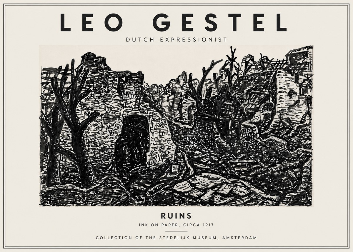 Leo Gestel Ruins No5 - Affiche