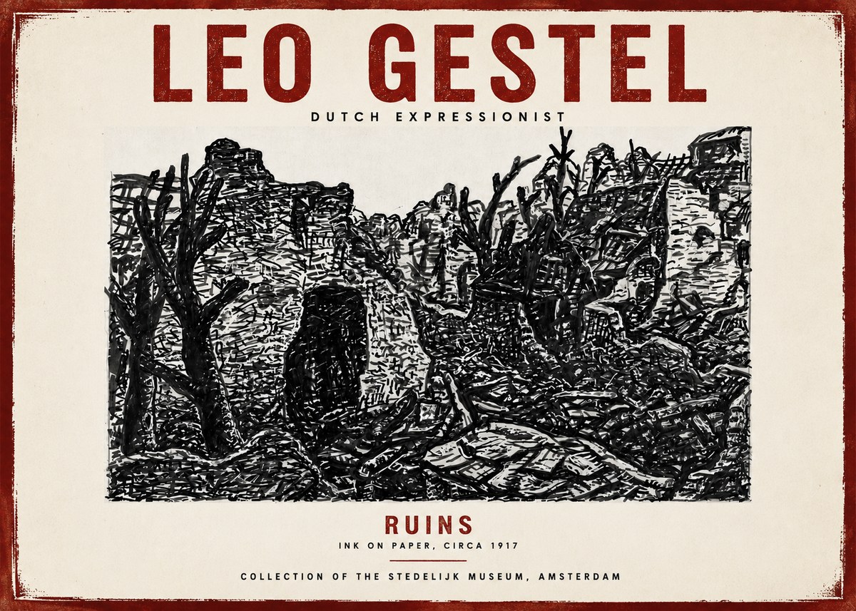 Leo Gestel Ruins No6 - Affiche