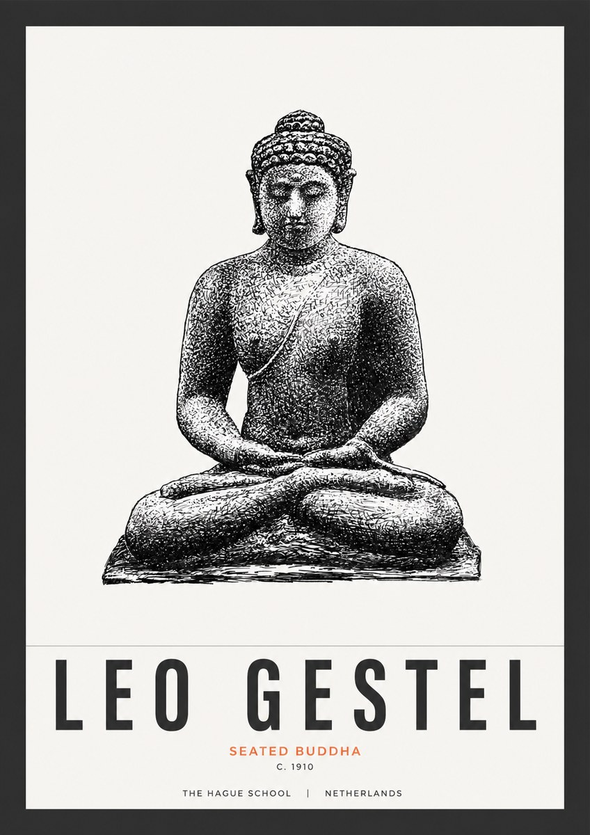 Leo Gestel Seated Buddha No3 - Affiche