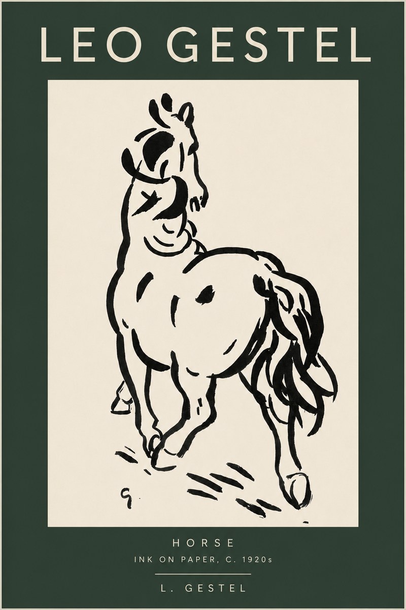Leo Gestel Horse No2 - Affiche