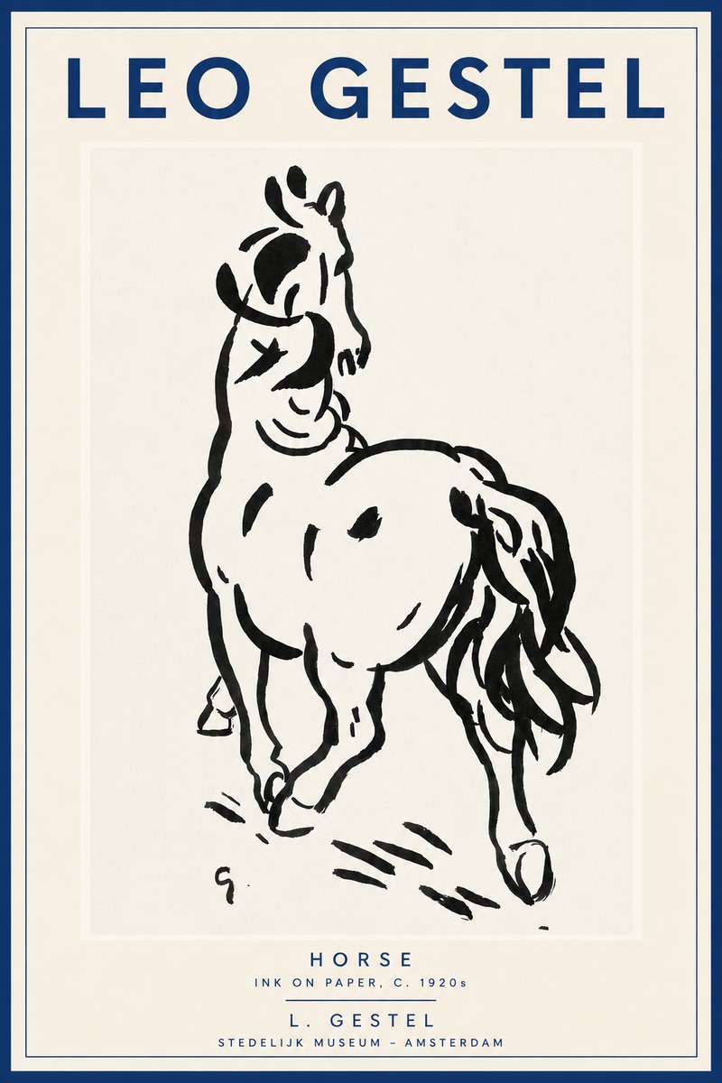 Leo Gestel Horse No3 - Affiche