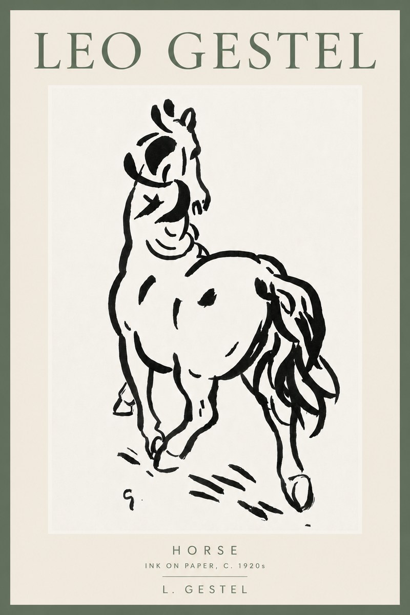 Leo Gestel Horse No6 - Affiche