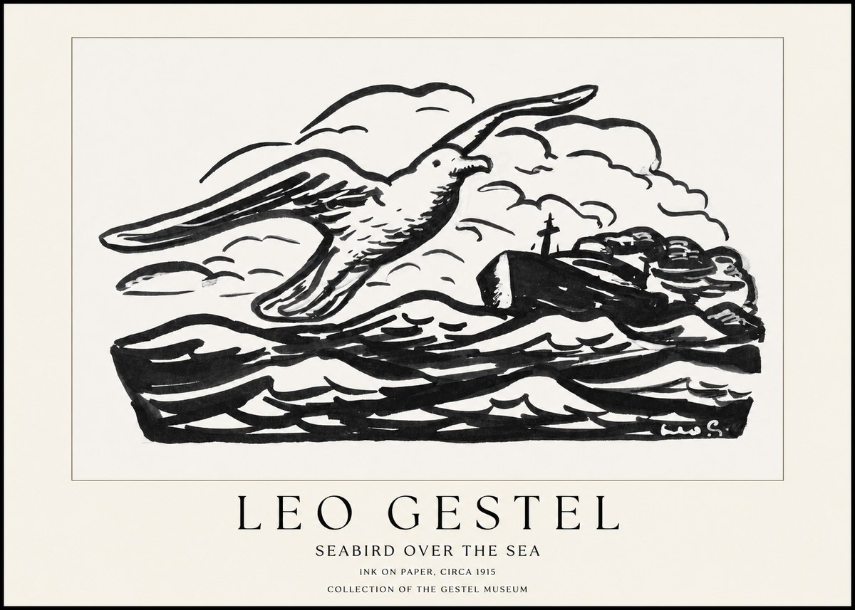 Leo Gestel Seabird over the Sea No1 - Affiche