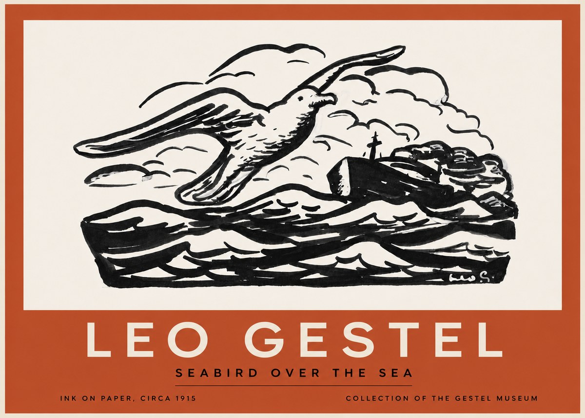 Leo Gestel Seabird over the Sea No3 - Affiche